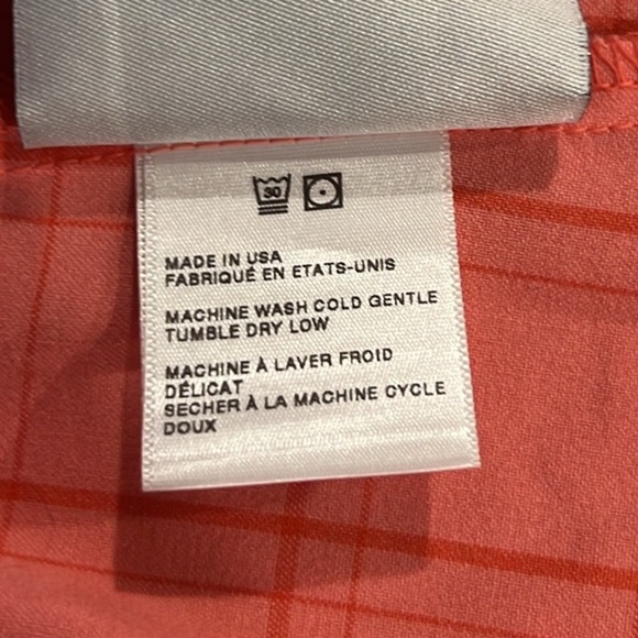 Urban renewal coral plaid tie back tank top size Medium - Picture 6 of 7